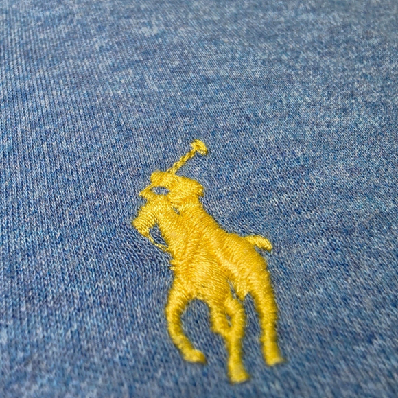 Polo Ralph Lauren Blue Short Sleeve 100% Cotton Polo Shirt Men's Size L - Picture 4 of 8